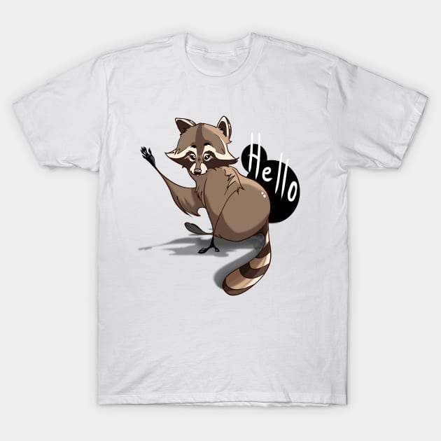 raccoon T-Shirt by Livius